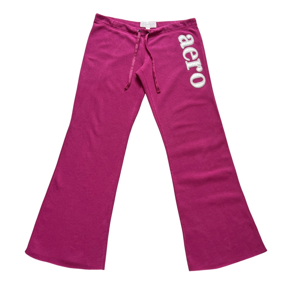 Vintage Y2K Aéropostale Pink Flare Sweatpants
Logo Low Rise Lounge Pants M